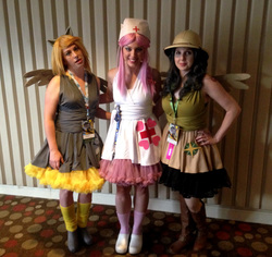 Size: 2592x2448 | Tagged: safe, daring do, derpy hooves, nurse redheart, human, g4, cosplay, high res, irl, irl human, photo