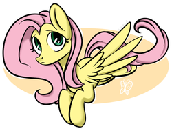 Size: 900x684 | Tagged: safe, artist:amekel, fluttershy, g4, female, looking at you, solo