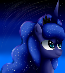 Size: 1125x1265 | Tagged: safe, artist:king-sombrero, princess luna, g4, female, smiling, solo, stars