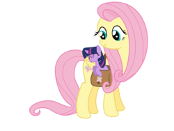 Size: 1200x900 | Tagged: safe, artist:s.guri, fluttershy, twilight sparkle, g4, filly, saddle bag, simple background, transparent background, vector