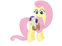 Size: 1200x900 | Tagged: safe, artist:s.guri, fluttershy, rarity, g4, filly, saddle bag, simple background, transparent background, vector