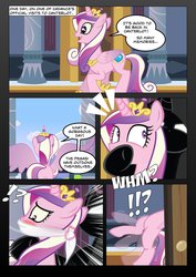 Size: 800x1131 | Tagged: safe, artist:radiantrealm, princess cadance, g4, butt, cloth gag, comic, gag, kidnapped, lovebutt, plot, show accurate