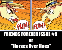 Size: 812x659 | Tagged: safe, flam, flim, g4, spoiler:comic, spoiler:comicff9, bros before hoes, duo, flim flam brothers, homies over hoes, lies