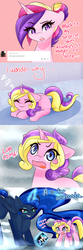 Size: 1280x3840 | Tagged: safe, artist:sugarberry, princess cadance, princess celestia, princess luna, princess skyla, g4, anaconda (song), ask-cadance, baby got back, comic, dream walker luna, nicki minaj, offspring, parent:princess cadance, parent:shining armor, parents:shiningcadance, sir mix-a-lot, species swap, tumblr