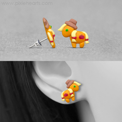 Size: 600x600 | Tagged: safe, artist:pixieempire, applejack, g4, earring, photo