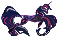 Size: 1280x800 | Tagged: safe, artist:asjalenkin, twilight sparkle, alicorn, pony, g4, female, fulfilled cutie mark, mare, nightmare twilight, solo, twilight sparkle (alicorn)