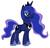 Size: 960x917 | Tagged: safe, artist:pink rose, princess luna, g4, female, simple background, solo