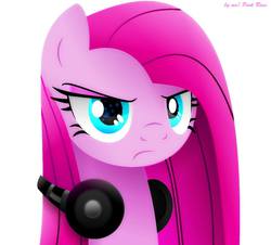 Size: 960x868 | Tagged: safe, artist:pink rose, pinkie pie, g4, female, headphones, pinkamena diane pie, solo