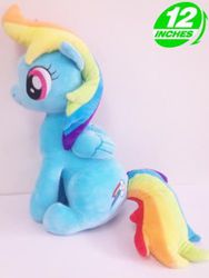 Size: 375x500 | Tagged: safe, artist:onlyfactory, rainbow dash, g4, bootleg, irl, photo, plushie, solo