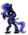 Size: 1181x1468 | Tagged: safe, artist:nothin-but-my-bones, princess luna, pony, lunadoodle, g4, bipedal, female, five nights at freddy's, parody, solo