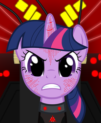 Size: 744x900 | Tagged: safe, artist:magnusarania, part of a set, twilight sparkle, cyborg, g4, crossover, cybran, female, solo, supreme commander