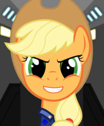 Size: 744x900 | Tagged: safe, artist:magnusarania, part of a set, applejack, g4, crossover, female, solo, supreme commander, uef