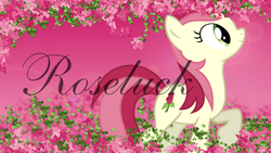 Size: 1920x1080 | Tagged: safe, artist:delectablecoffee, artist:fmalim08, edit, roseluck, g4, pretty, rose, vector, wallpaper, wallpaper edit