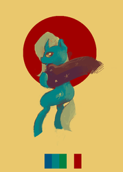 Size: 500x700 | Tagged: safe, artist:ninthsphere, trixie, pony, unicorn, g4, female, limited palette, mare, simple background, solo