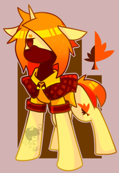 Size: 500x727 | Tagged: safe, artist:snow angel, part of a set, oc, oc only, pony, autumn, ponified, seasons, solo