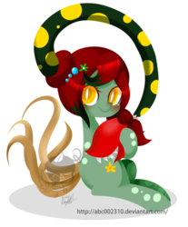 Size: 500x604 | Tagged: safe, artist:snow angel, oc, oc only, oc:flowers, original species, augmented mane, augmented tail, solo