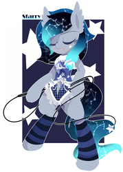 Size: 800x1116 | Tagged: safe, artist:snow angel, oc, oc only, oc:starry, pony, bipedal, clothes, microphone, socks, solo, striped socks