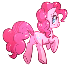 Size: 951x869 | Tagged: safe, artist:kaji-tanii, pinkie pie, g4, butt, female, looking back, plot, simple background, solo, sparkly, transparent background