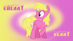 Size: 1920x1080 | Tagged: safe, artist:ckittykat98, artist:flash-draw, cherry berry, g4, female, solo, wallpaper