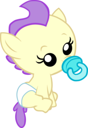 Size: 6412x9277 | Tagged: safe, artist:andreavalentina991, cream puff, pony, g4, absurd resolution, baby, baby pony, diaper, filly, foal, simple background, transparent background, vector