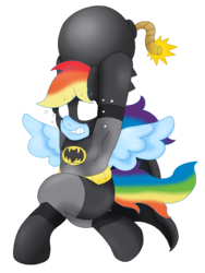 Size: 1539x2045 | Tagged: safe, artist:blackbewhite2k7, rainbow dash, pegasus, pony, g4, 60s batman, adam west, batman, bipedal, bomb, crossover, giant bomb, running, simple background, some days you just can't get rid of a bomb, transparent background