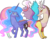 Size: 888x701 | Tagged: safe, artist:kkitsu, discord, princess luna, g4, female, male, ship:lunacord, shipping, simple background, straight