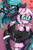 Size: 622x940 | Tagged: safe, artist:kaliptro, queen chrysalis, oc, oc:fluffle puff, g4, blushing, canon x oc, clothes, female, glasses, lesbian, raised hoof, ship:chrysipuff, shipping, suit