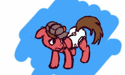 Size: 1600x960 | Tagged: safe, artist:sparklepopshine, diaper, non-baby in diaper, ponified, scout (tf2), solo, tail tape, team fortress 2