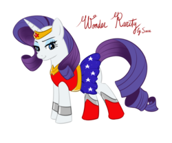 Size: 979x816 | Tagged: safe, artist:daftthoughts, rarity, g4, female, solo, wonder woman