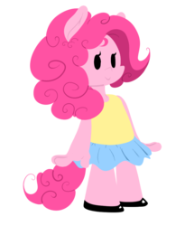 Size: 739x902 | Tagged: safe, artist:thepiplup, pinkie pie, earth pony, anthro, g4, female, simple background, solo, transparent background