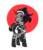Size: 547x633 | Tagged: safe, artist:thepiplup, king sombra, pony, unicorn, g4, clothes, crossdressing, maid, male, raised hoof, simple background, solo, sombra eyes, transparent background