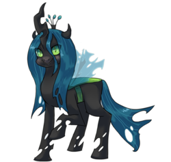 Size: 700x664 | Tagged: safe, artist:qeius, queen chrysalis, changeling, changeling queen, g4, crown, female, jewelry, regalia, solo