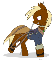 Size: 2502x2704 | Tagged: safe, artist:erthilo, oc, oc only, oc:caltrop, fallout equestria, fallout equestria: outlaw, clothes, dress, high res, solo, stirrups