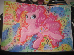 Size: 3072x2304 | Tagged: safe, artist:theorderofalisikus, pinkie pie, g4, female, high res, solo, traditional art