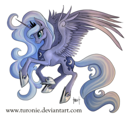 Size: 2300x2222 | Tagged: safe, artist:turonie, princess luna, g4, female, high res, simple background, solo, transparent background