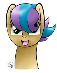 Size: 1024x1309 | Tagged: safe, artist:starshinefox, oc, oc only, oc:candy pastel, contest prize, open mouth, portrait, solo