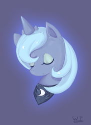 Size: 639x883 | Tagged: safe, artist:wtcolor, princess luna, g4, eyes closed, female, s1 luna, solo