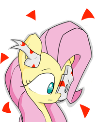 Size: 1500x1891 | Tagged: safe, fluttershy, g4, colored, hollowfication, mask