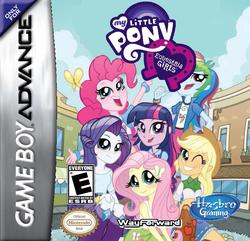 Size: 788x760 | Tagged: safe, edit, idw, applejack, fluttershy, pinkie pie, rainbow dash, rarity, twilight sparkle, equestria girls, g4, e rating, esrb, game boy, game boy advance, hasbro gaming, mane six opening poses, video game console, wayforward