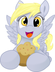 Size: 6000x7889 | Tagged: safe, artist:serenawyr, artist:tsitra360, derpy hooves, pegasus, pony, g4, absurd resolution, female, mare, muffin, simple background, solo, transparent background, vector