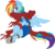 Size: 6693x6000 | Tagged: safe, artist:dfectivedvice, artist:serenawyr, rainbow dash, g4, absurd resolution, clothes, colored, female, glare, rogue, scarf, simple background, solo, tattoo, transparent background, vector
