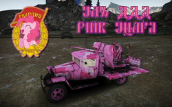 Size: 1920x1200 | Tagged: safe, pinkie pie, g4, military, russian, vehicle, video game, war thunder