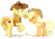 Size: 975x700 | Tagged: safe, artist:dm29, applejack, braeburn, g4, duo, hoof in mouth, hoofjack, simple background, transparent background