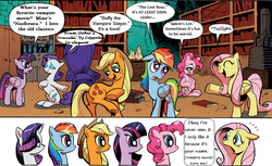 Size: 800x490 | Tagged: safe, idw, applejack, fluttershy, pinkie pie, rainbow dash, rarity, twilight sparkle, alicorn, pony, vampire, g4, buffy the vampire slayer, dracula, exploitable meme, female, image macro, mane 6 interests, mane six, mare, meme, nosferatu, salem's lot, the lost boys, twilight (series), twilight sparkle (alicorn)