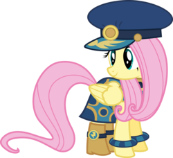 Size: 6900x6300 | Tagged: safe, artist:sir-teutonic-knight, fluttershy, g4, testing testing 1-2-3, .svg available, absurd resolution, clothes, female, simple background, solo, transparent background, uniform, vector