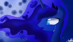 Size: 1280x750 | Tagged: safe, artist:pinedalomboy, princess luna, g4, crying, female, solo