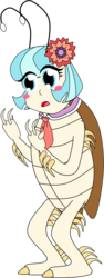 Size: 410x1093 | Tagged: safe, artist:beats0me, coco pommel, cockroach, insect, g4, female, solo, species swap, what has science done