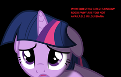 Size: 6238x4000 | Tagged: safe, twilight sparkle, unicorn, equestria girls, g4, my little pony equestria girls: rainbow rocks, depressed, female, image macro, meme, meta, sad, solo, text