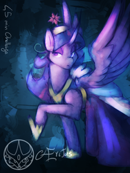 Size: 768x1024 | Tagged: safe, artist:aeritus, twilight sparkle, alicorn, pony, g4, 30 minute art challenge, clothes, dress, female, mare, twilight sparkle (alicorn)