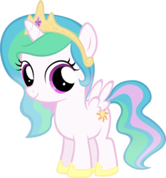 Size: 3049x3274 | Tagged: safe, artist:moongazeponies, princess celestia, pony, g4, female, filly, high res, simple background, solo, transparent background, vector